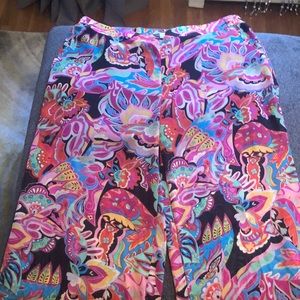 Pink multi colored pants xl